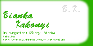 bianka kakonyi business card